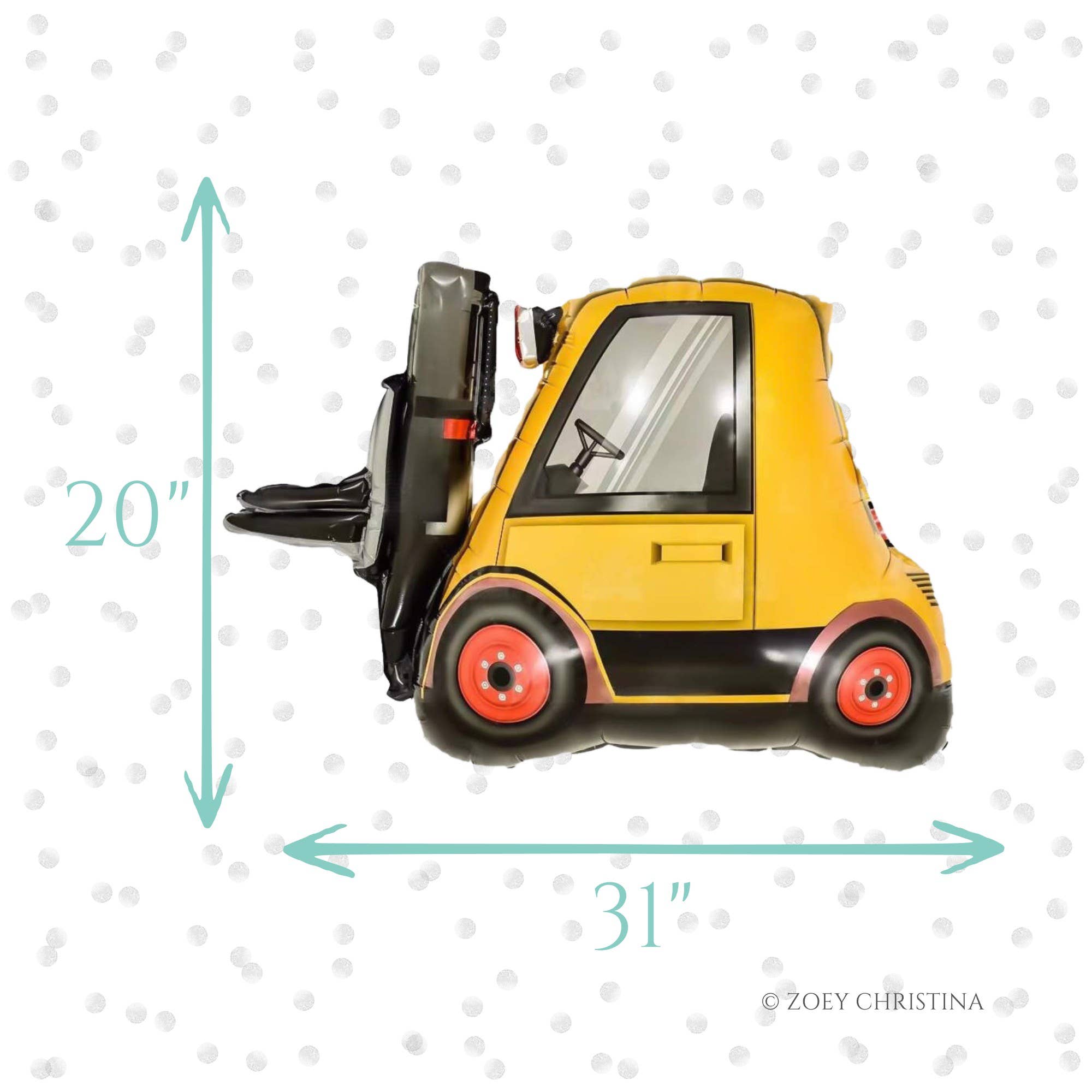 Zoey Christina - Wholesale Balloon - Construction Truck Foil Balloons – 4 Options5