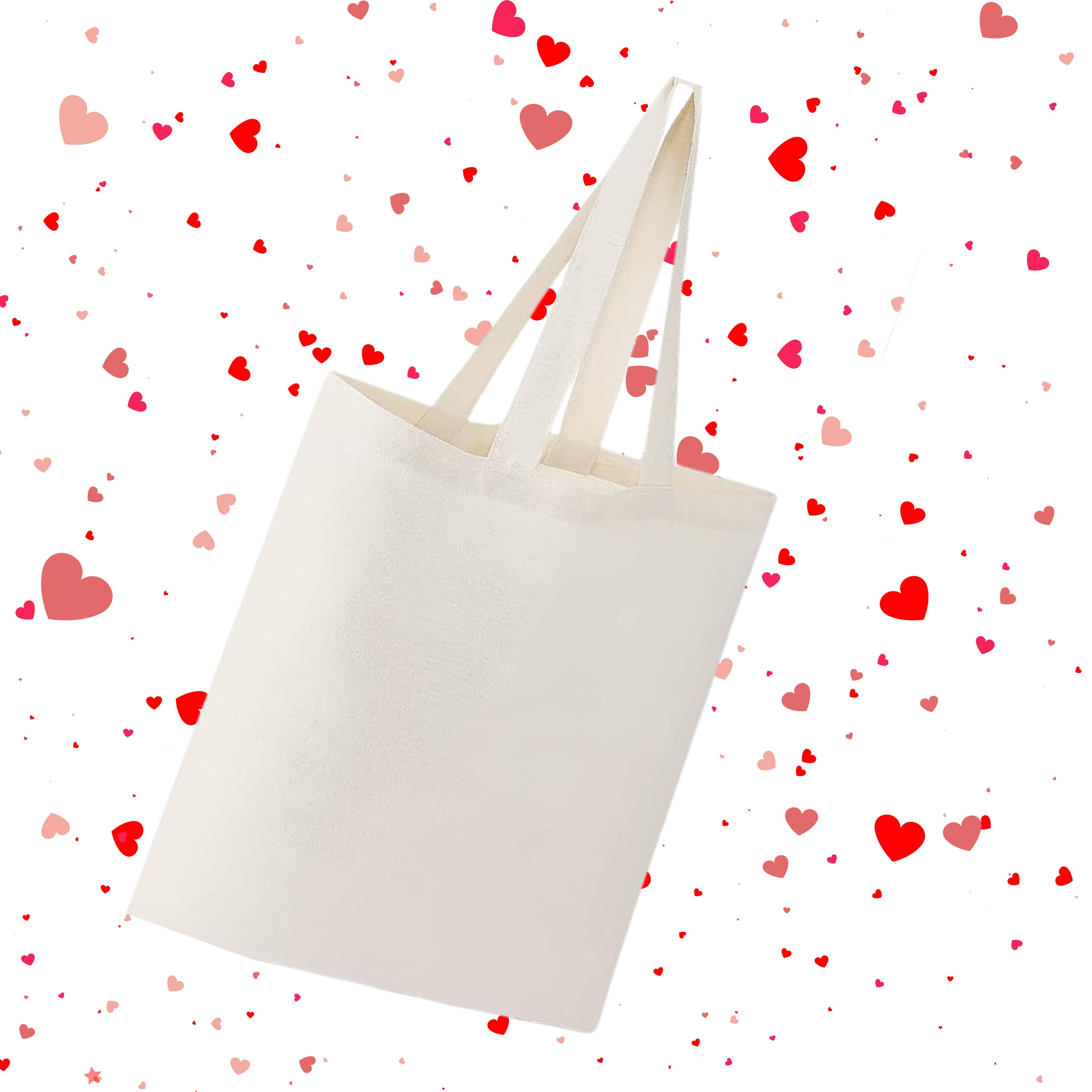 Magnifique Hearts - Venta al por mayor Bolsa grande - Unisex - Bolsas de tela de algodón en blanco para personalizar, impresión - (Leer descripción)1
