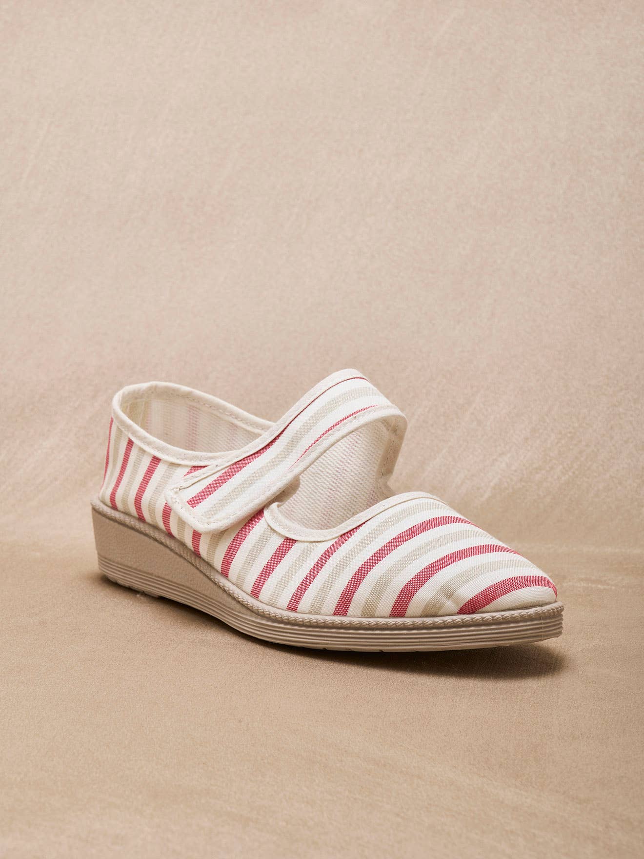 Rood gestreept Verstelbare babyschoenen met 1 klittenbandsluiting (2012033_0020) voor groothandel op Faire1