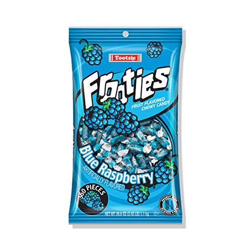 Shop The King - Wholesale Hard Candy - Blue Raspberry Frooties, Tootsie Roll Chewy Candy, 360 Piece Count, 38.8 oz Bag