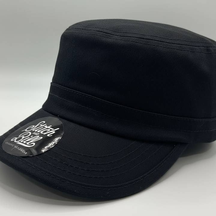 Trendy Military Cadet Cap Women Men 100% Cotton Adjustable for wholesale by Stitch and Bill Wholesale Hats