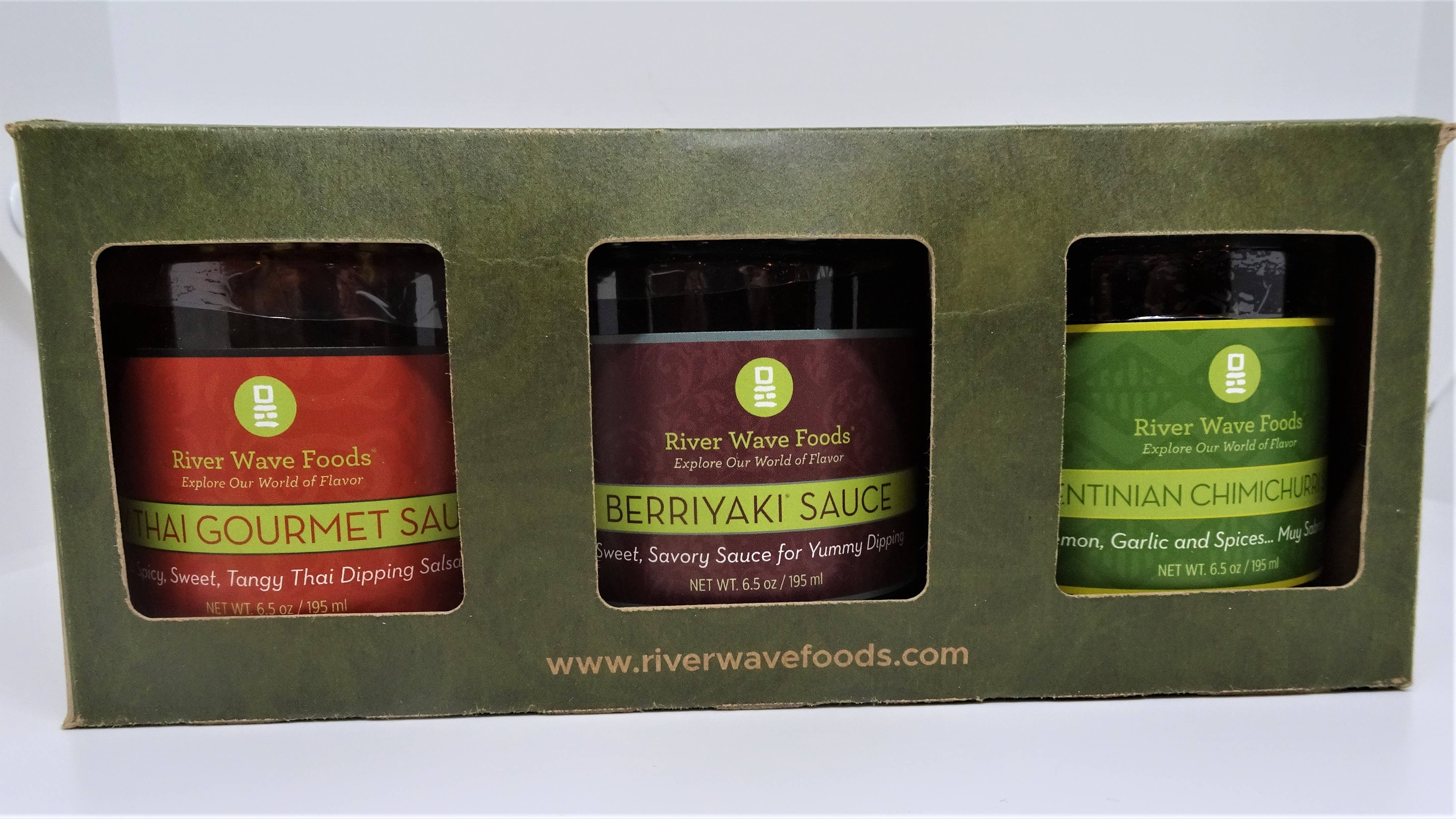 River Wave Foods - Vente Sauces - Coffret cadeau contenant les 3 sauces1