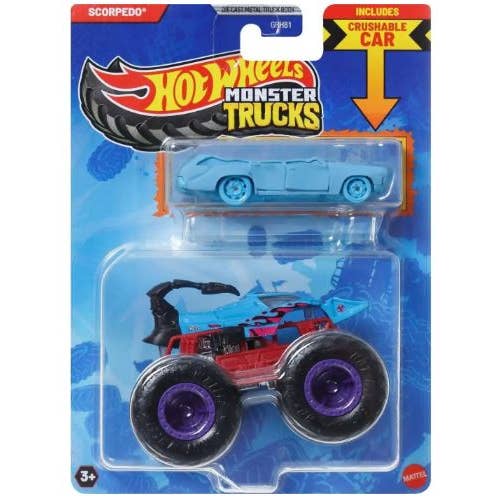 Empire Discount - Wholesale Toy Car/Truck - Kids - Mattel Hot Wheels Monster Truck 1:64 with Crushable Car7