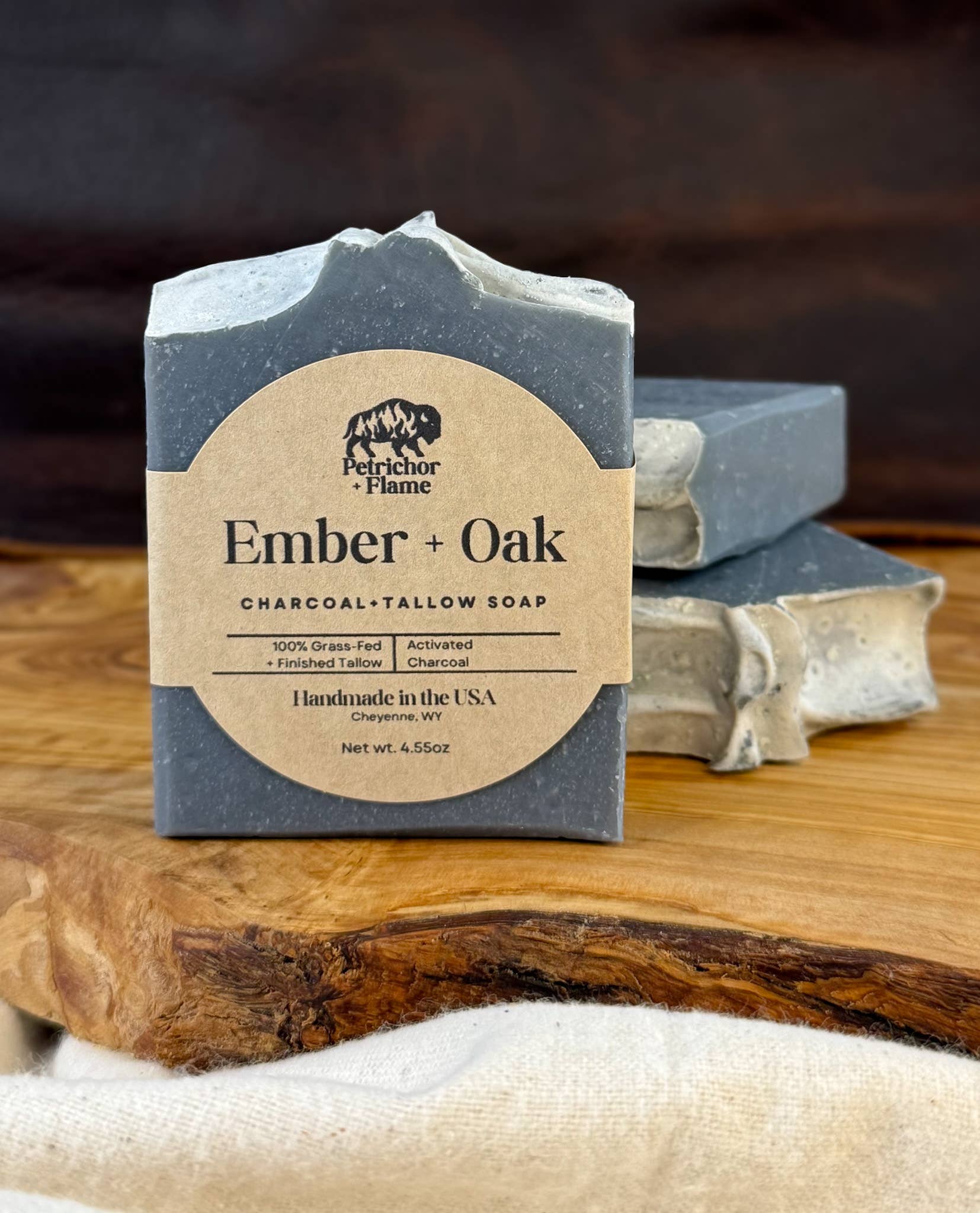 Petrichor+Flame - Wholesale Bar Soap - Tallow and Charcoal Soap1