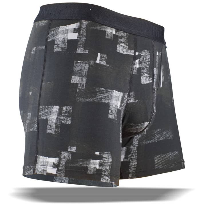 Shadow Black Boxer Brief In Pima Cotton for wholesale by Nth Degree Underwear