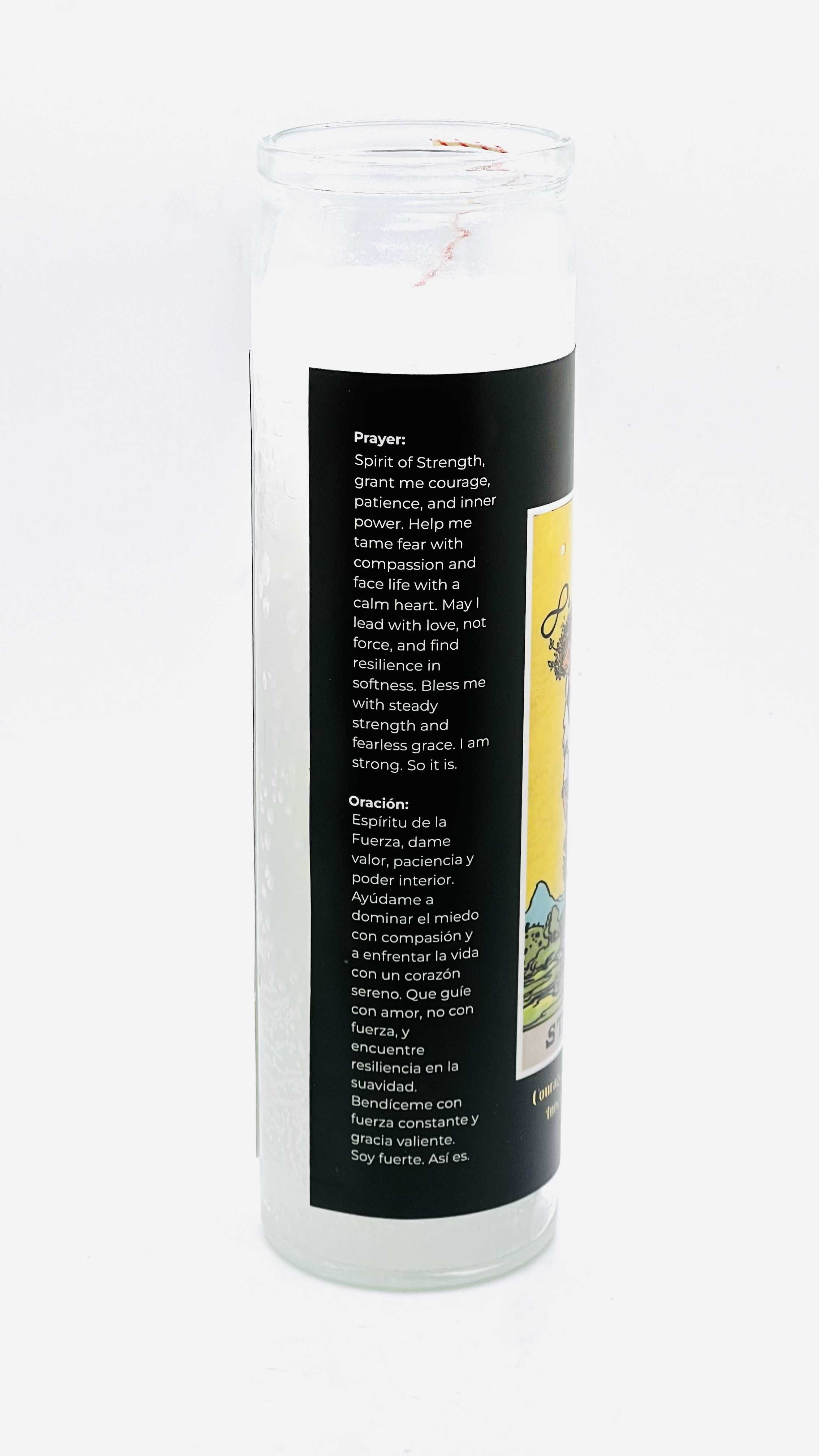 Vrinda - Wholesale Pillar Candle - Strength Tarot Candle1