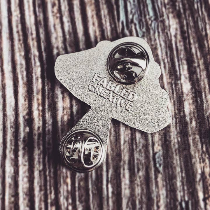 The Fabled Creative Co. - Wholesale Lapel Pin/Button - The Magical Mushroom - Enamel Pin1