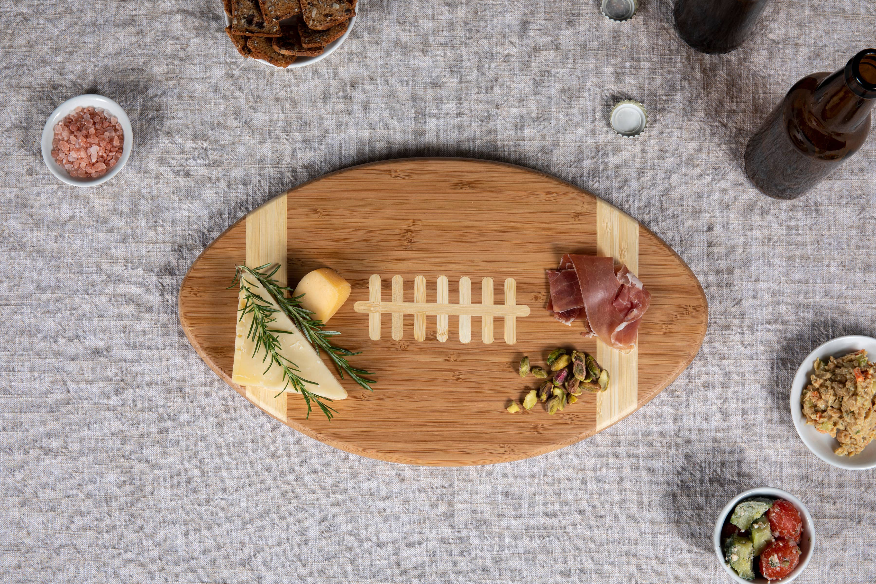 Bamboo Touchdown! Football Cheese Board - Serving Platter for wholesale on Faire12
