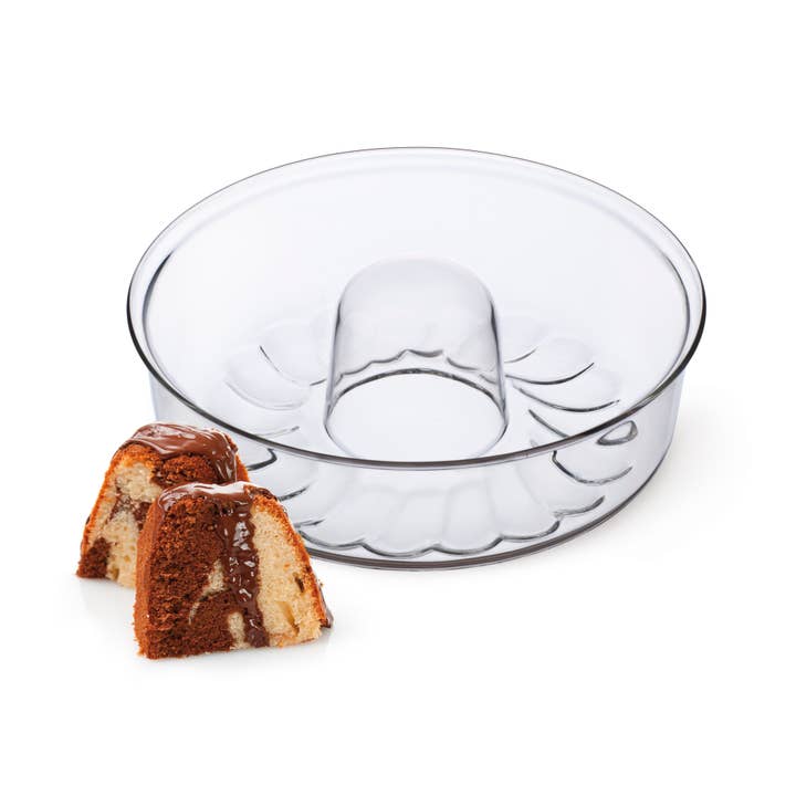 Simax Glass Bundt Pan 10.25" 2.1 Qt 8.4 kopjes voor wholesale door Kadra Kitchenware
