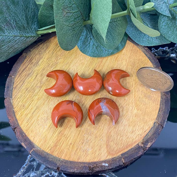 The Crystal Tabby - Wholesale Spiritual Stone/Crystal - 3 bags of 5 mini Red Jasper Moons1