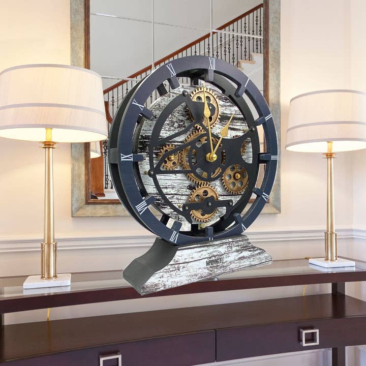 The Gears Clock - Wholesale Wall Clock - CANADA LINE WALL-DESK CLOCK 16 INCH GREY&WHITE14