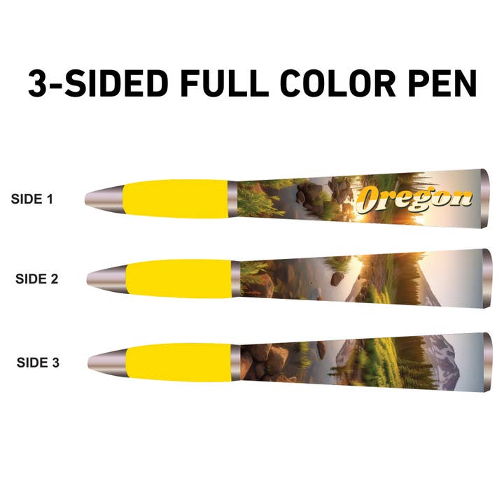 GMG Works - Wholesale Pen - Destination Souvenir Ballpoint Pen, 3-Sided Imprint (Oregon)3
