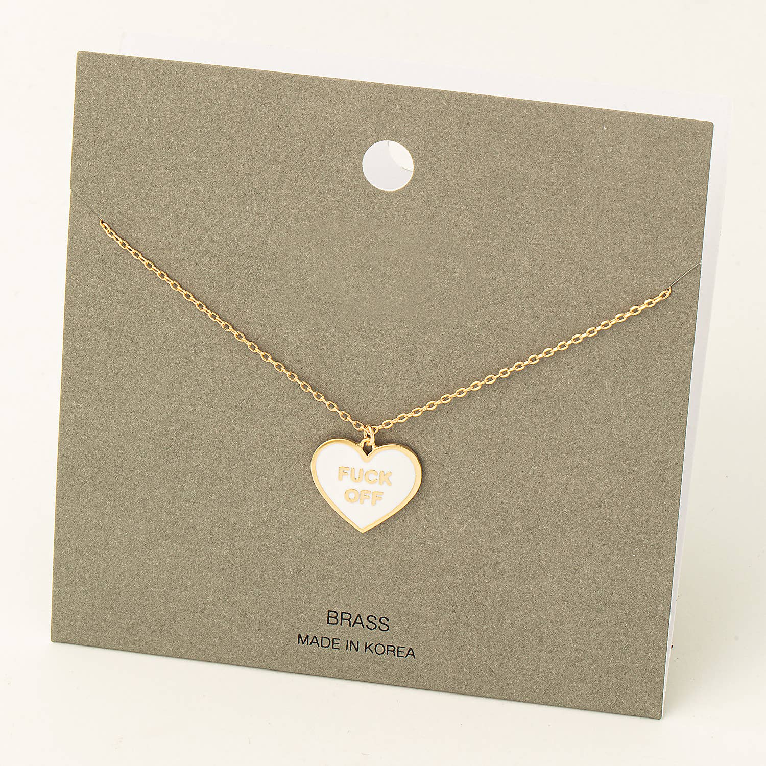 Fame Accessories - Wholesale Halskettinghanger - Fuck Off Heart ketting met hanger2