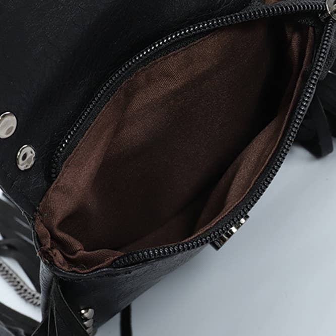 UNISHE - Wholesale Crossbody Bag - Women's - Rivet and Tassel Crossbody Messenger Bag MOQ 3pcs OLY001