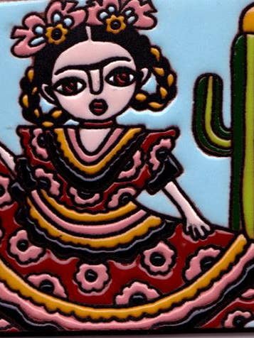 Robe ouverte TX-4 Mexicanita/tuile de cactus pour la vente par Arara Enterprises