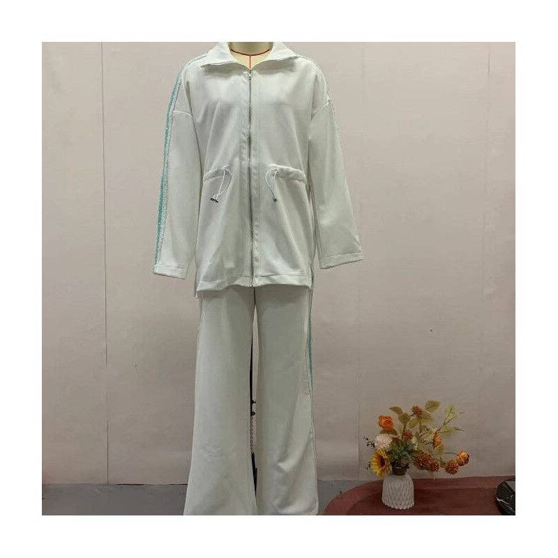 UZ Wholesale Store - Wholesale Top & Pant Set (NOT Loungewear) - Women's - Colorful Sequin Drawstring Top And Pants Set4