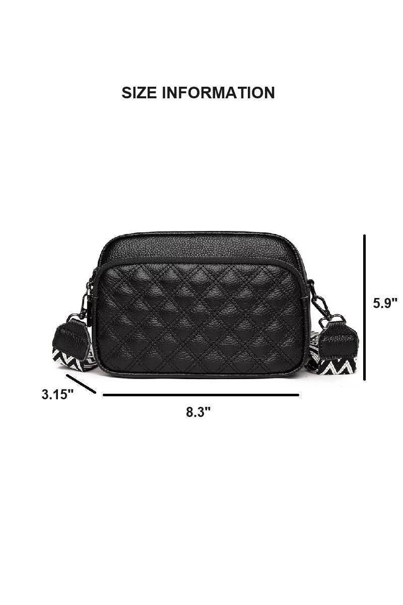 Vanilla Monkey – Engroshandel Crossbodytaske - Dame – Quiltet vegansk læder crossbody kamerataske5