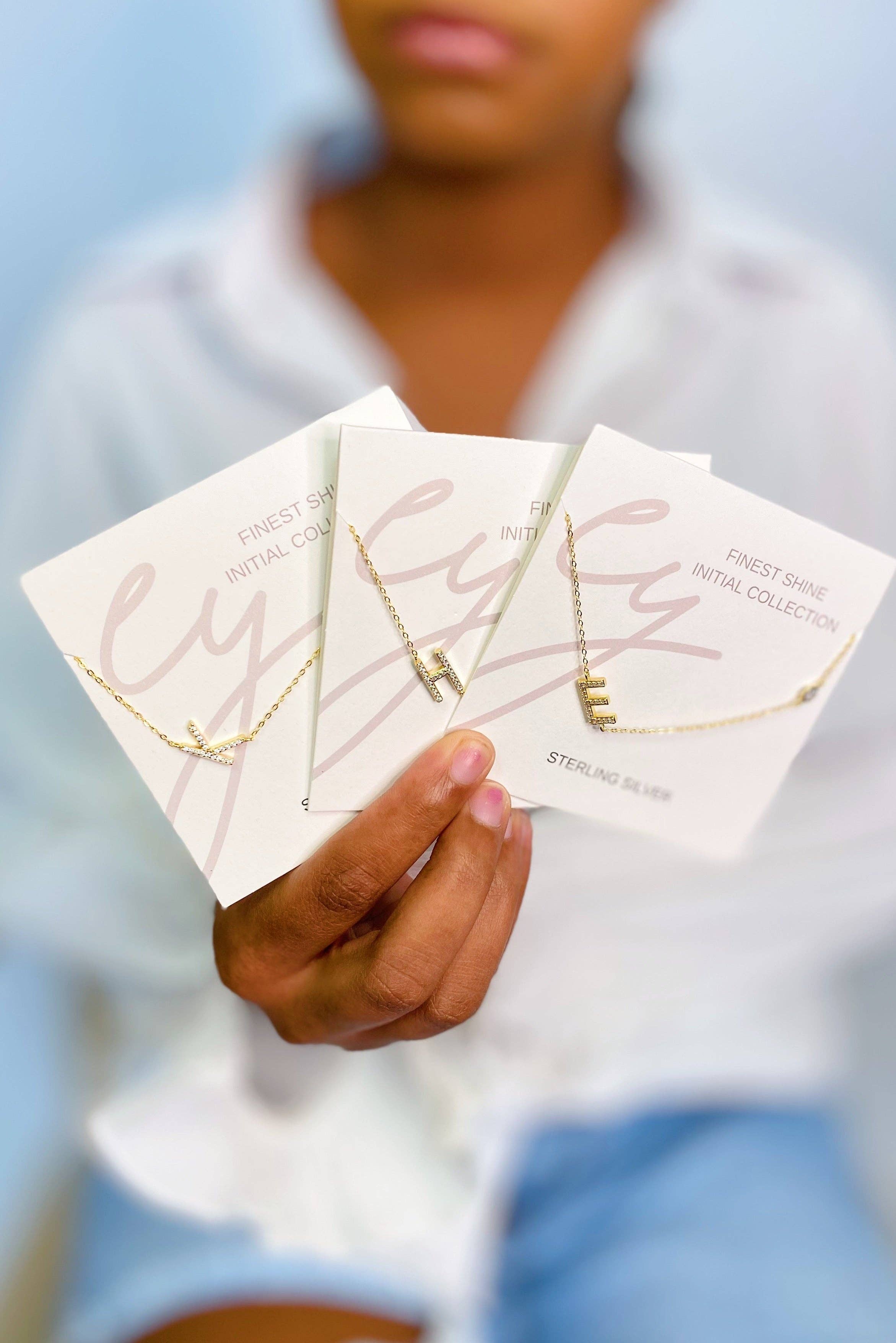 Ellison+Young - Wholesale Pendant/Charm Necklace - Finest Shine Initial Sterling Silver Necklace21