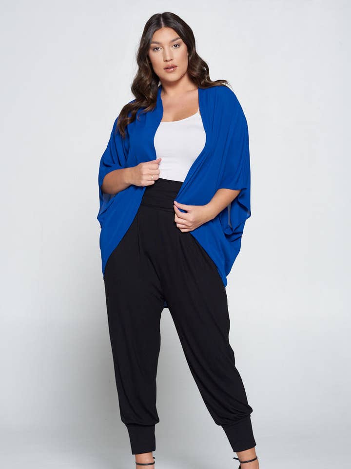Allium - Wholesale Pants - Women's - Plus Size Banded Waist Harem Joggers