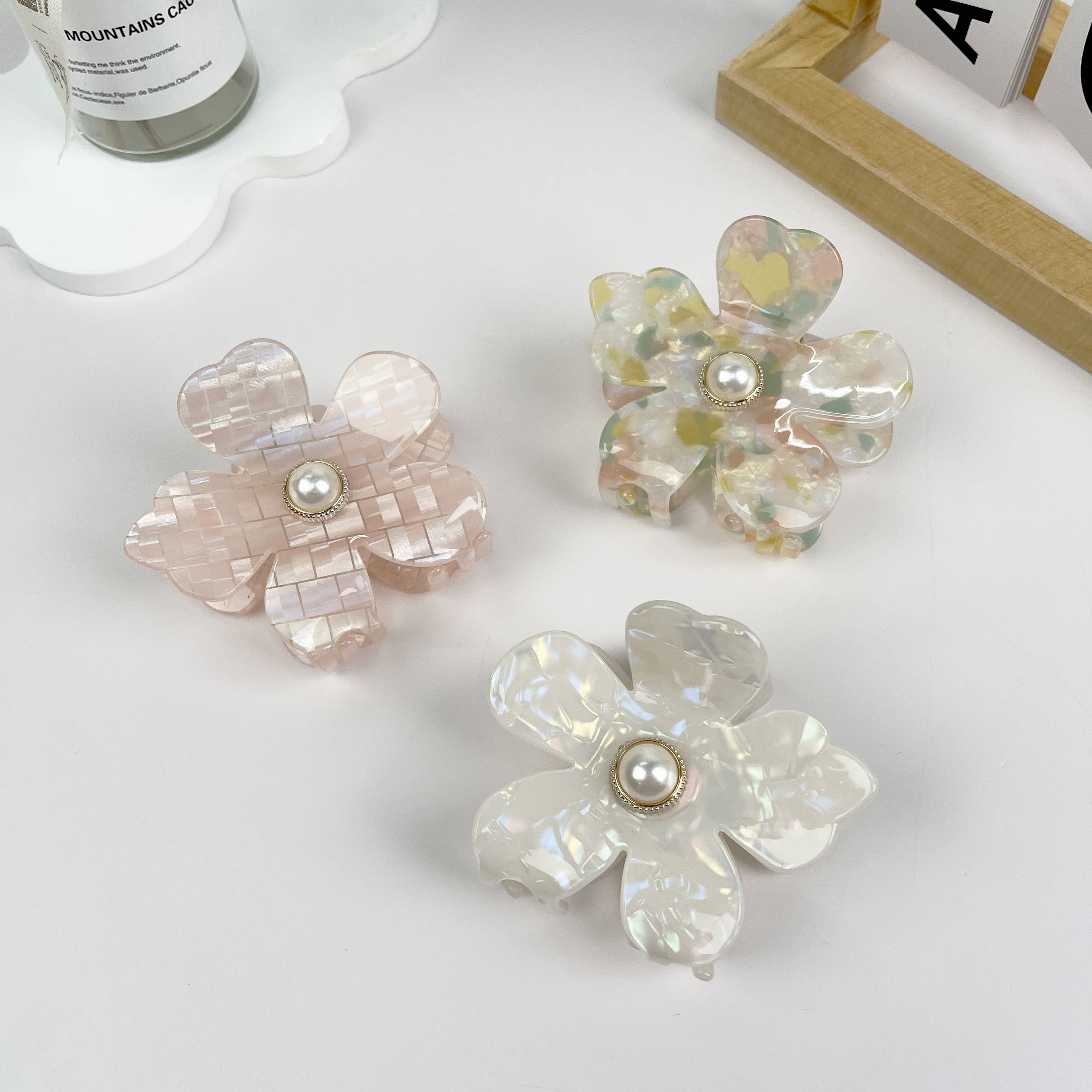 mildstyles - Venta al por mayor Horquilla para el pelo - Mujer - Pinza de pelo de PVC con forma de flor8