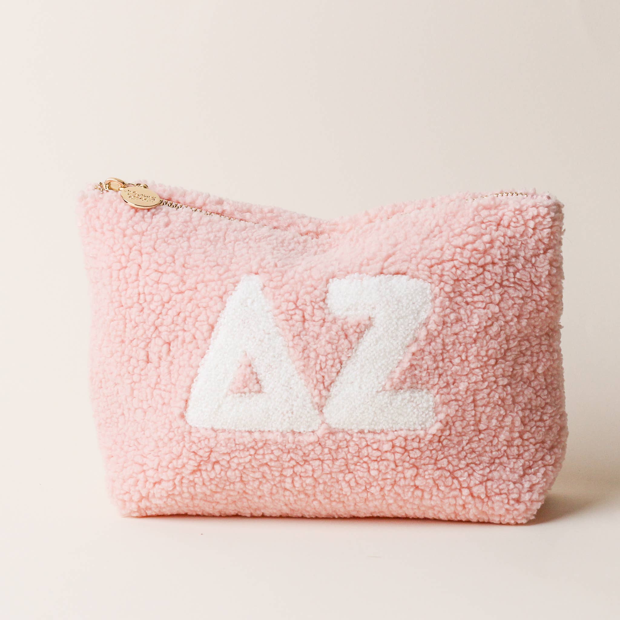 The Darling Effect - Wholesale Pouch - Women's - SORORITY SALE - Greek Letter Teddy Pouch - Blush16