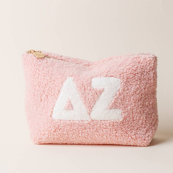 The Darling Effect - Wholesale Pouch - Women's - SORORITY SALE - Greek Letter Teddy Pouch - Blush16