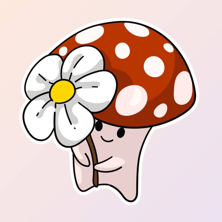 Cute Mushroom Stickers, Aesthetic Quirky Stickers for wholesale by Sorry Not Sorry Co