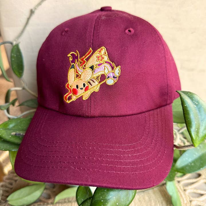 LNY Rat and Dragon (or Snake) Baseball Caps for wholesale by Biscuitfloof Studios