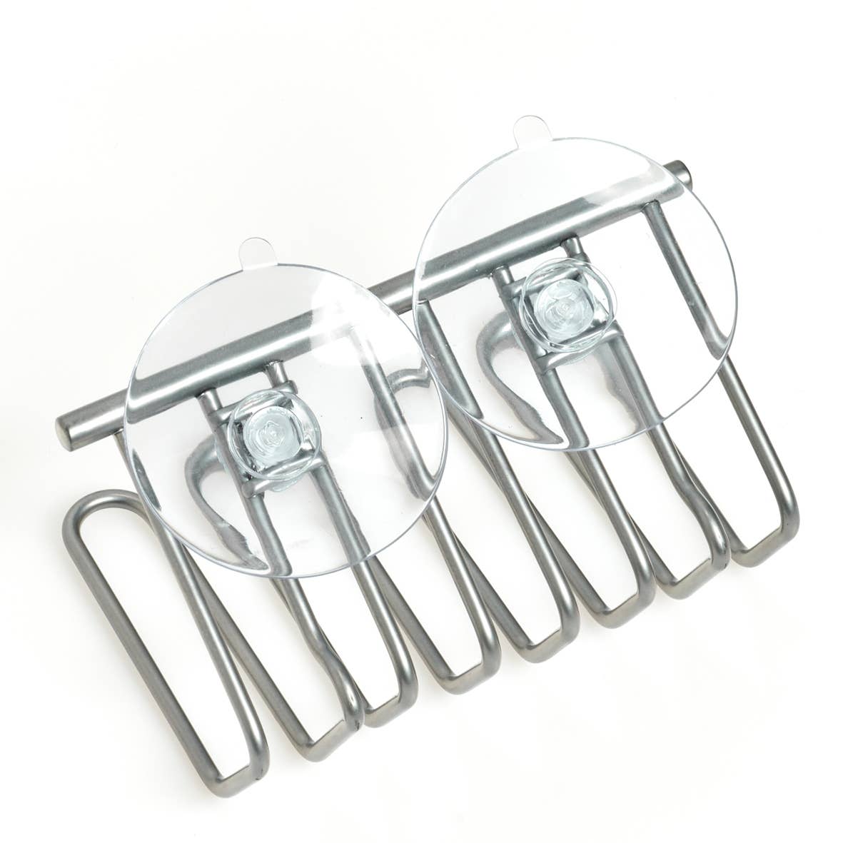 silver Sponge holder with suction cups, metal for wholesale on Faire0