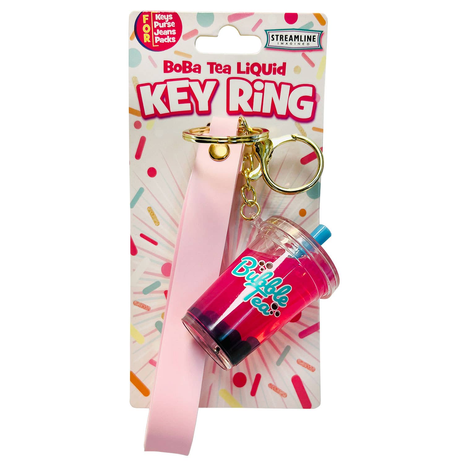 Streamline – wholesale Keychain – Women's – Boba Tea Liquid Key Rings6