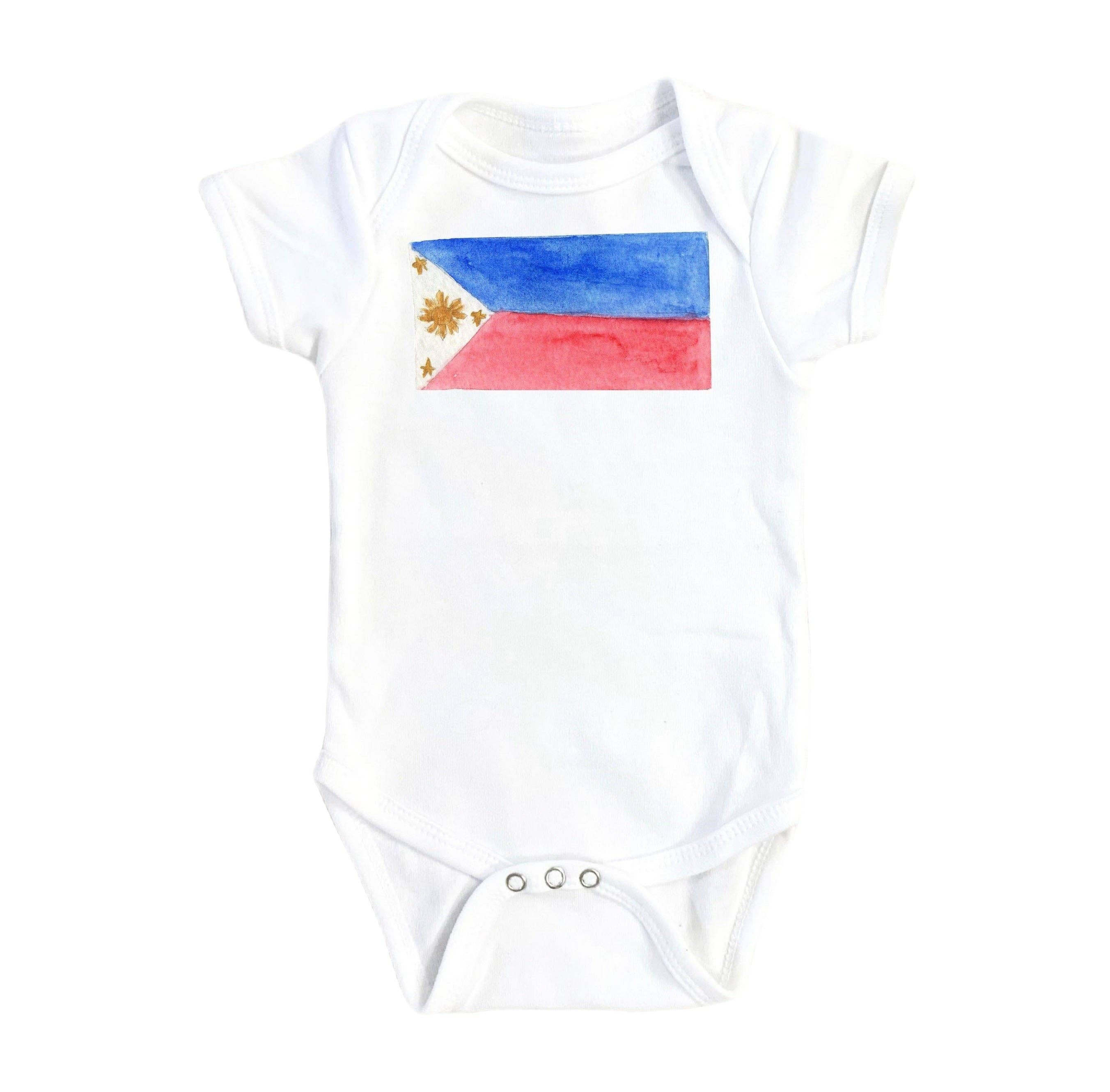 North Fork Forager LLC - Wholesale Bodysuit (Non-Footed) - Baby - Philippines Flag Alone - Baby Boy Girl Clothes Infant Bodysuit Funny Cute Newborn