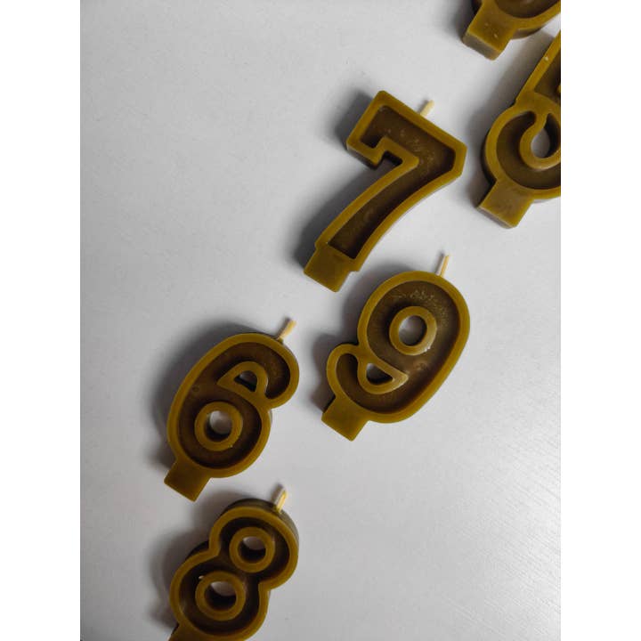 korys - Wholesale Cake Candle - Beeswax Number Candles | Set of 10 Pieces 0-97