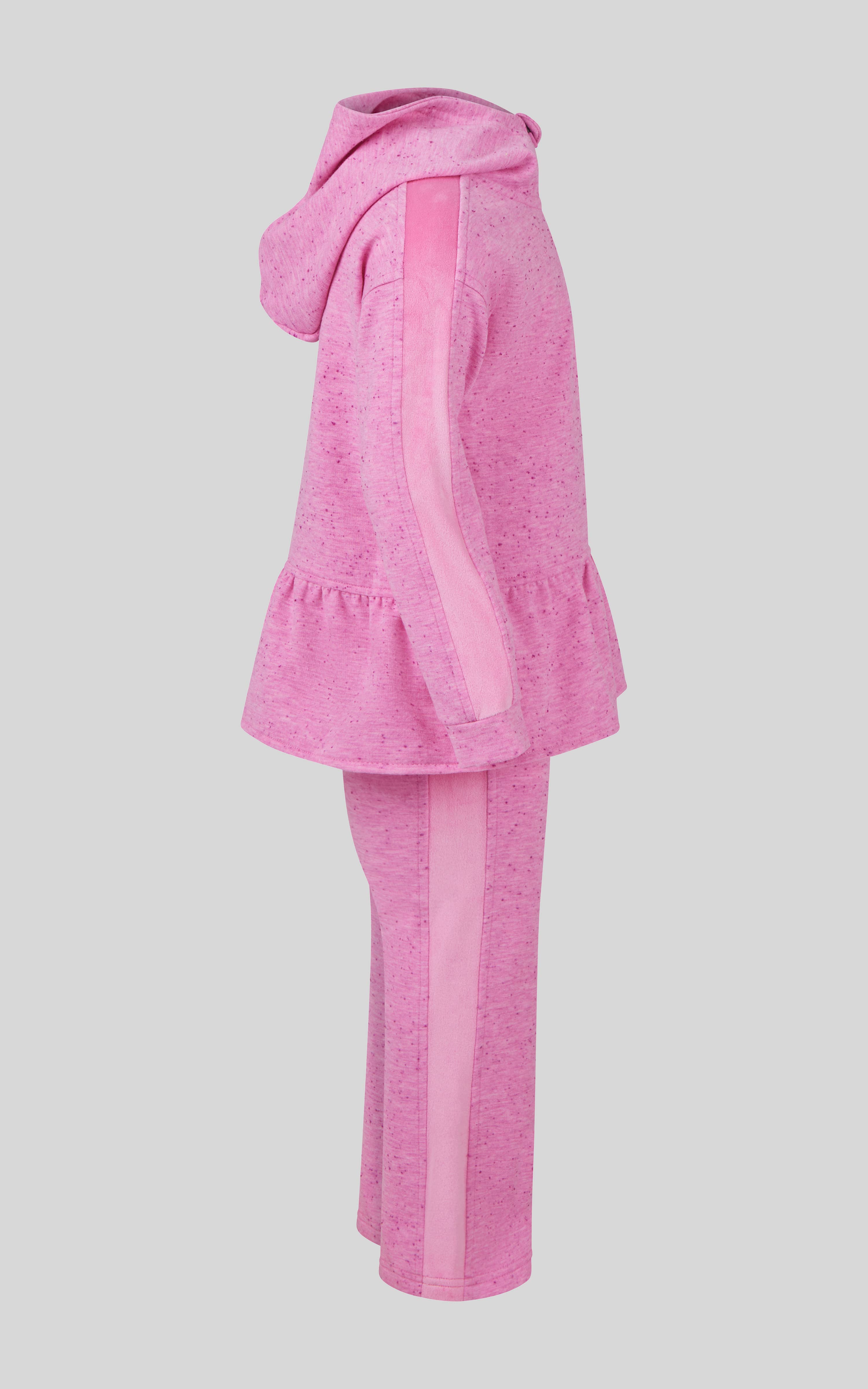 90 Degree by Reflex & Yogalicious - Wholesale Top & Pant Set - Kids - Little Girls Confetti Half Zip and Flare 2 PC Set4