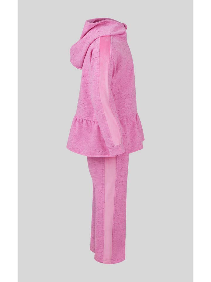 90 Degree by Reflex & Yogalicious - Wholesale Top & Pant Set - Kids - Little Girls Confetti Half Zip and Flare 2 PC Set4