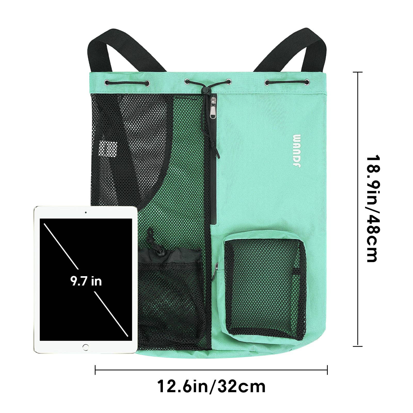 wandf - Wholesale Beach Bag - WANDF Mesh Drawstring Backpack with Wet Pocket Beach Bag107