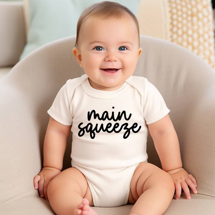 Wildflowers + Cotton - Wholesale Bodysuit (Non-Footed) - Baby - Main Squeeze | 100% Cotton Baby Bodysuit or Tee1