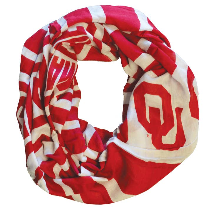 Oklahoma Sheer Print Scarf for wholesale by Emerson Street Clothing Co Collegiate Shop