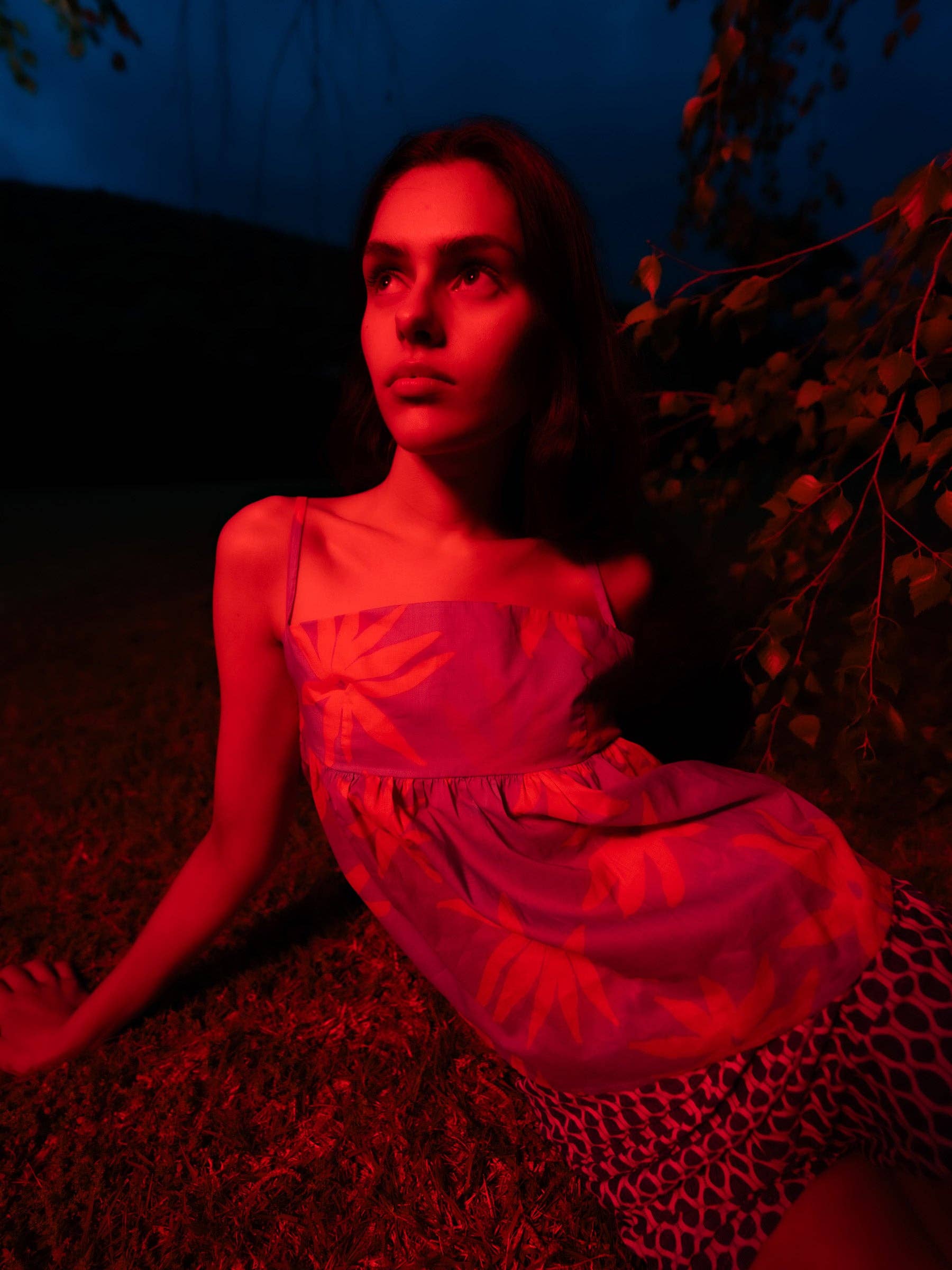 CARMEN SAYS - Wholesale Blouse - Women's - Top azul con estampado floral de mago6