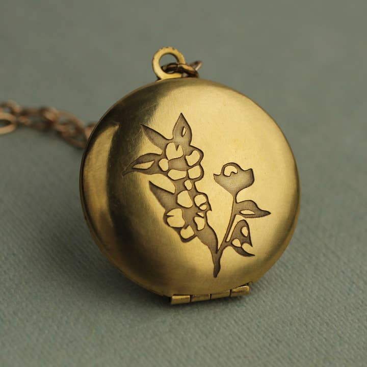Silk Purse, Sow's Ear - Wholesale Locket Necklace - Engraved Gold Locket Necklace
