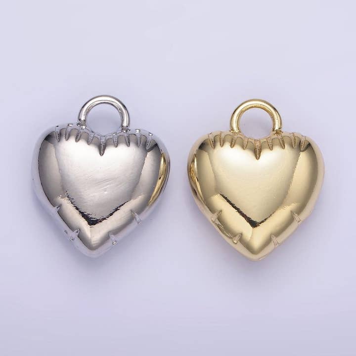 Pendentif Amour Mini Ballon Cœur Charmé en Or 14K | W499 pour la vente par Aim Eternal