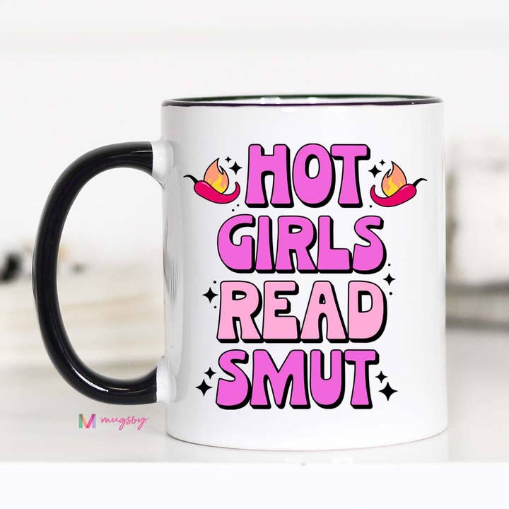 Hot Girls Read Smut Funny Coffee Mug, Book Cup for wholesale by Mugsby