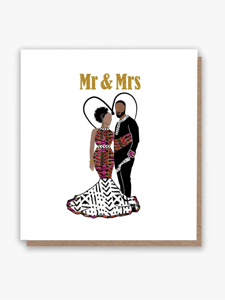 Carte de Célébrations de Mariage ❤️🍾🥂(Peau Claire) pour la vente par All Shades