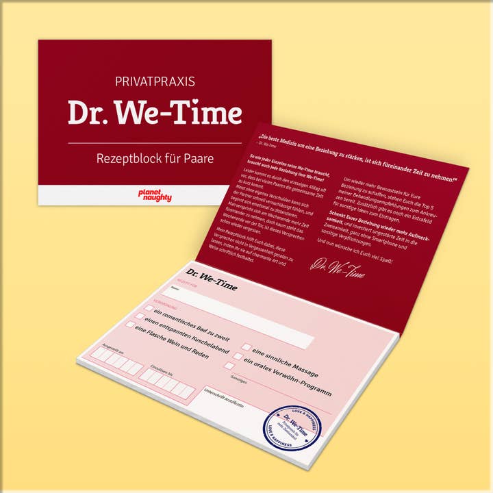 planet naughty - erotic gifts – Großhandel Scherz-/Geschenkartikel – Dr. We-Time - Gutscheinbuch für Liebes-Paare mit 25 Rezepten