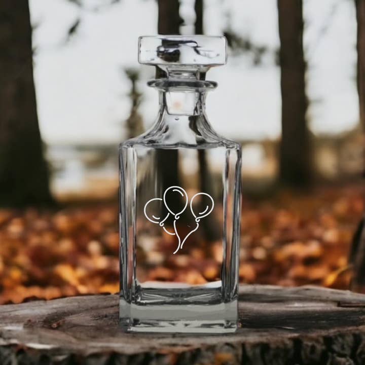 Balloons 26oz Premium Bourbon Whiskey Decanter for wholesale by Texan Customs