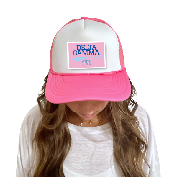 Sarahndipity Shop - Wholesale Trucker Hat - Women's - Sorority Trucker Hat w/ Patch - Collegiate Design19
