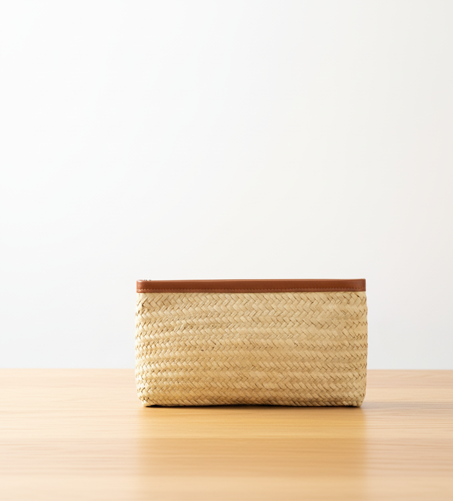 High crafty - Wholesale Clutch Bag - Women's - Handmade Straw Clutch Bag – Natural Palm Leaf Doum Clutch 4