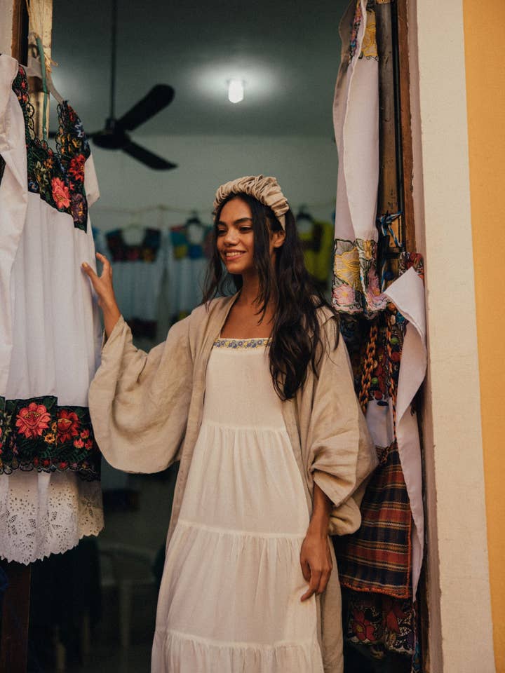 Linnen natuurlijke koninklijke hoofdband voor wholesale door Looks by Luks