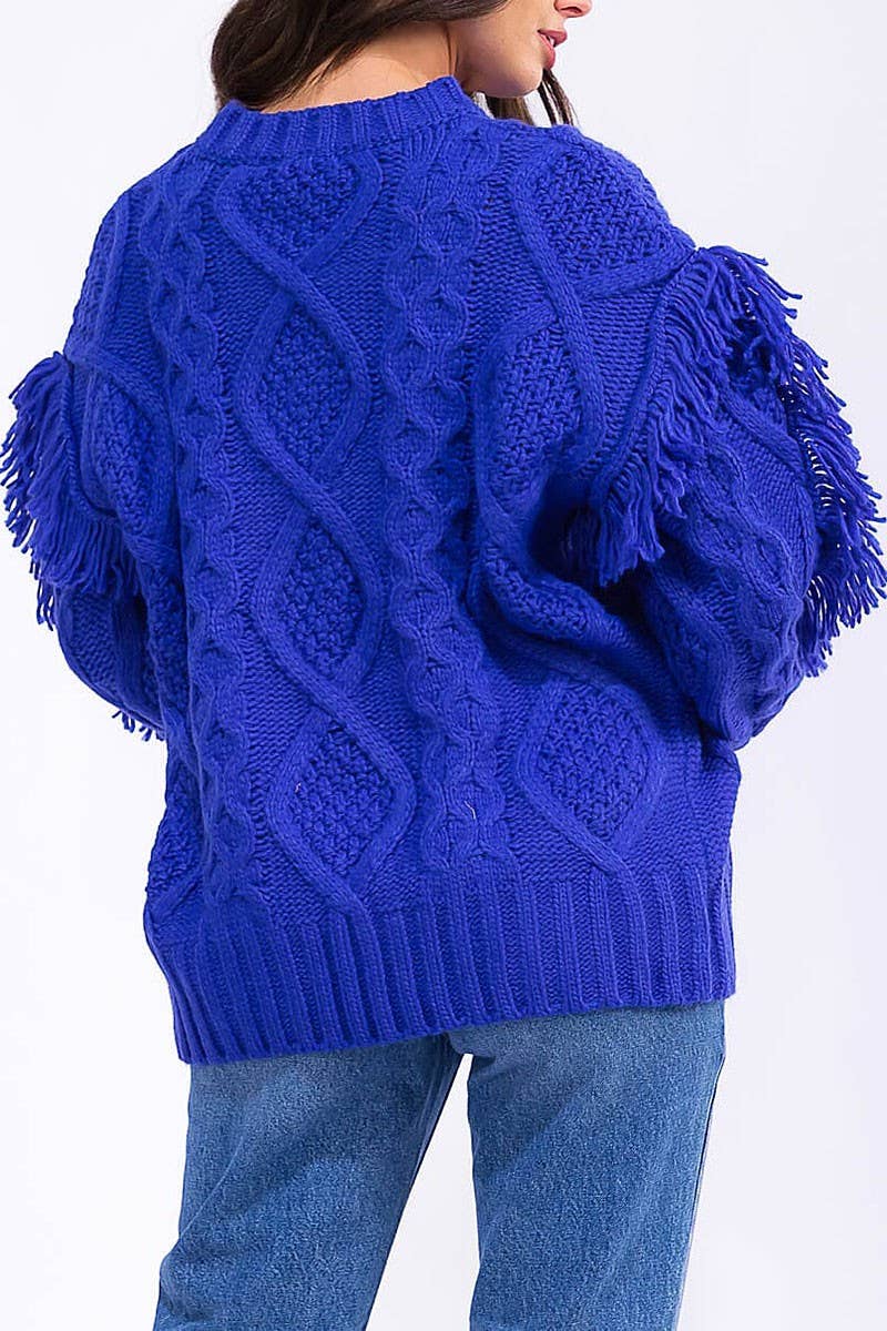 ROUSSEAU - Wholesale Pullover-trui - Dames - TRUI MET LANGE MOUWEN EN FRANJESDETAILS6