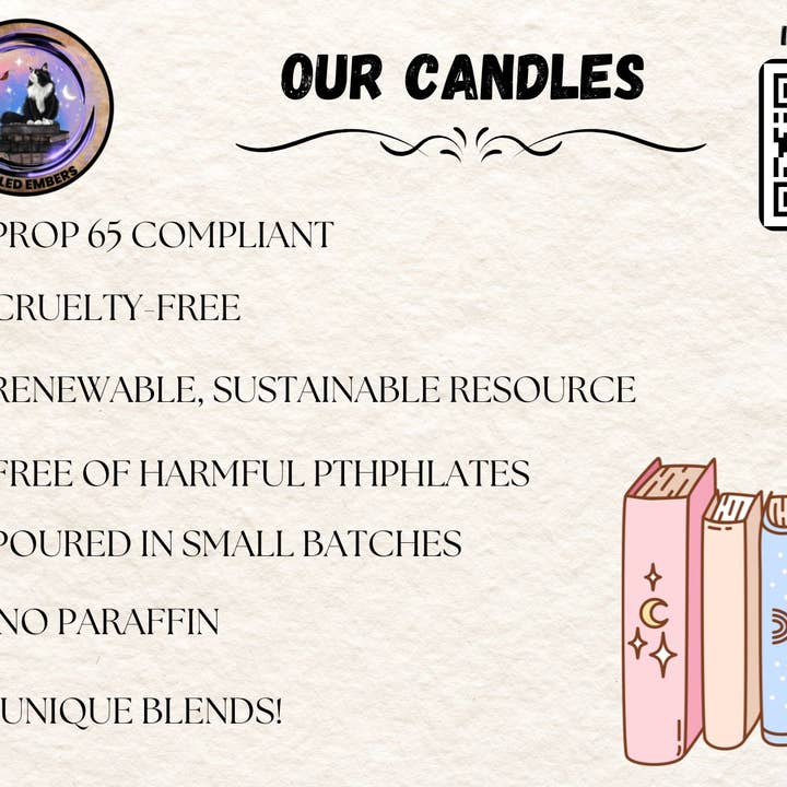 Fabled Embers - Wholesale Jar/Filled Candle - MORALLY GREY Book Lovers 9oz Candle Coconut Soy