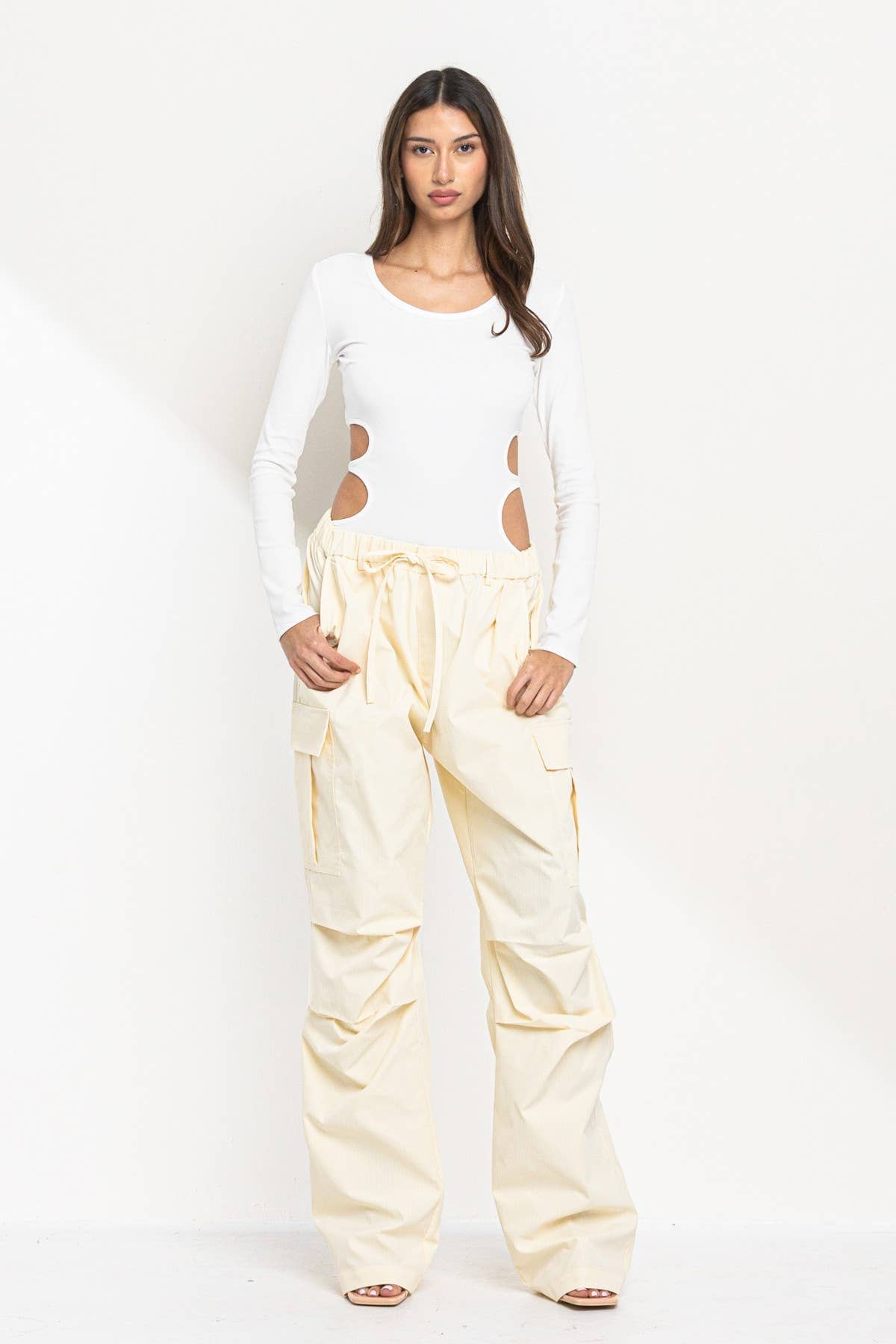 No Vacancy - Vente Pantalon – femme - Nouveaux pantalons parachute à larges jambes2